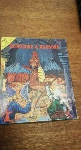 Vintage Dungeons And Dragons Basic Box Set 1001 Tsr Game