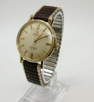 Vintage Omega 14k Gold Filled Seamaster De Ville Automatic Mans Watch W/ Box