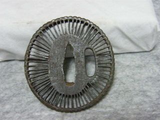 Japanese Samurai Sword Tsuba Saotome 5d - 28t