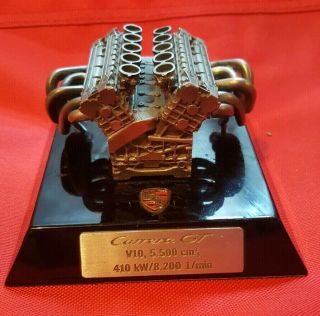Porsche Carrera Gt V10 Engine Motorblock Model - Paperweight - Ultra Rare - Vip