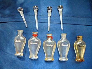 5 Old Vintage French Khristiam D´or Assorted Empty Bottles