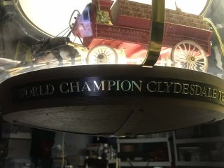 Vintage Budweiser Clydesdale Rotating Parade Carousel Motion Beer Light Sign