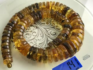 Natural Vintage Amber Beads Antique Baltic Old Necklace 141 Gr