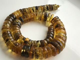Natural Vintage Amber Beads Antique Baltic Old Necklace 141 gr 3