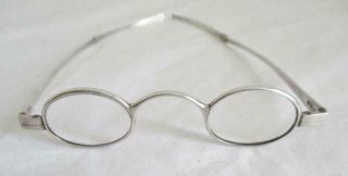 Fabulous Georgian Solid Silver Spectacles H/m 1823 Folding Wig Glasses