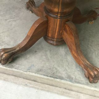 Antique Round Claw Foot Dining Table 3