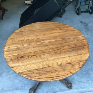 Antique Round Claw Foot Dining Table 4