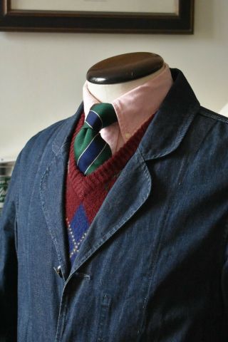 Rare Ralph Lauren RRL Indigo Denim Jacket Made in Japan Size M Vintage Selvedge 2