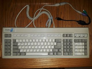 Vintage Northgate Omnikey Plus Mechanical Keyboard White Alps Switch W/ Adapters