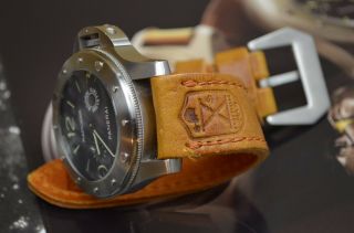 Ma Watch Strap 26 24 Mm Calf Leather F.  Panerai,  Etc Pam Band Vintage X Mas Ii