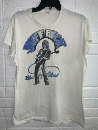 Vintage Jeff Beck 1975 Blow By Blow Concert Tour Yardbirds Rare T - Shirt Medium M