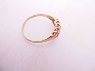 Fine 18ct/18k gold rose cut diamond & ruby Victorian ring,  750 2