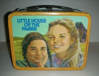LITTLE HOUSE ON THE PRAIRIE Vintage Metal Lunch Box w/Thermos 1978 C7 - 8 3