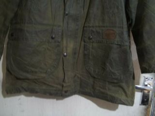VINTAGE BURBERRY WAXED COTTON SHOOTING HUNTING JACKET SIZE L,  SIZE 3