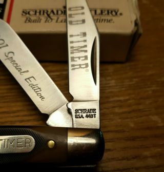 Vintage Schrade USA 44OT Old Timer Workmate Premium Stockman 4 Blade Knife 4