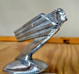 1934 Chevy Pontiac Hood Ornament Radiator Cap Flying Winged Vintage Art Deco