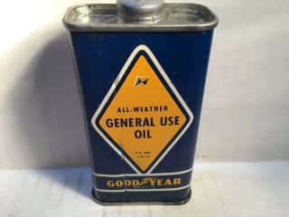 Vintage GoodYear Oil Can handy oiler Lead Top 4 oz Rare tin 3 Texaco Shell Mopar 2