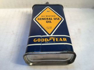 Vintage GoodYear Oil Can handy oiler Lead Top 4 oz Rare tin 3 Texaco Shell Mopar 8