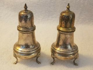 Tiffany & Co.  Sterling Silver Footed 4 - 1/2 " Salt & Pepper Shakers 451