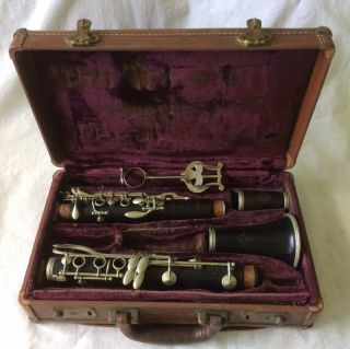 Vintage Leblanc Paris Symphonie Bb Soprano Wood Clarinet Needs Repadding,  Case