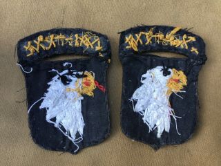 X2 English Theatre made ww2 rare 101st airborne screaming eagle cloth patches 2