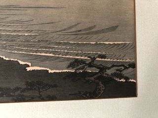 Antique Vintage Numbered 103 Asian Japanese Art Woodblock Print Ocean Fisherman 3