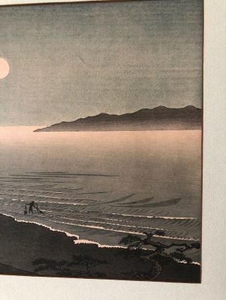 Antique Vintage Numbered 103 Asian Japanese Art Woodblock Print Ocean Fisherman 4