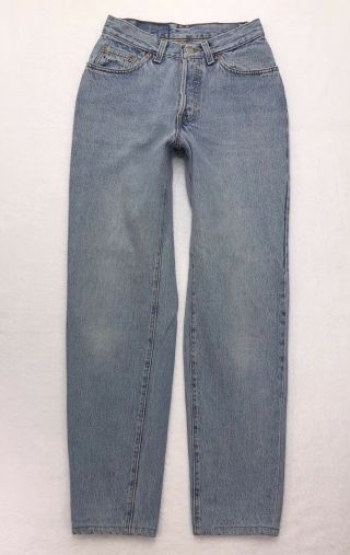 U109 VTG USA Made Levis 501 Women ' s High Rise Mom Jeans sz 5 (Mea 23x27) 3