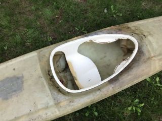 Vintage Fiberglass Whitewater Kayak 3