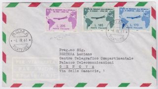 Italy 6.  4.  1961 Aerogram With Gronchi Rosa From Rome To Genova,  Rare,  Cert.  T17645
