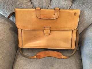 Vintage Hartmann Belting Tan Leather Messenger Bag Computer Briefcase