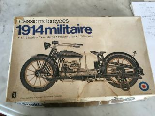 4 X Vintage Model Motor Bike Kits 1:16 Highly Detailed And Rare