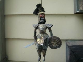 Vintage Sicilian Puppet Marionette Saraceno With Tag