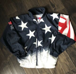 Vintage Champion Usa Olympic Basketball Full Zip Dream Team Jacket Size Medium