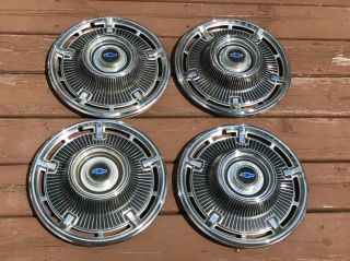 1965 Chevrolet Chevy Belair Impala Biscayne Nomad Hubcaps Wheel Covers Vintage