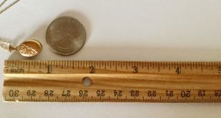 Vintage? Antique? Dainty 0.  9 gram 585 / 14k Yellow Gold Locket Pendant Nouveau? 6