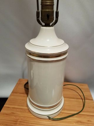 Vintage NELSON LEBO APOTHECARY CERAMIC TABLE LAMP COUNTRY STYLE 4