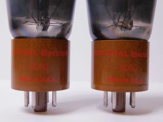National Electronics 6L6G Vintage Vacuum Tube Pair Smoked Glass NOS (Test 100) 2