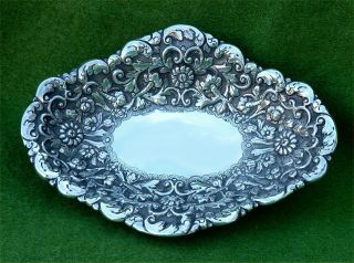 Victorian Art Nouveau Scottish Silver Bowl Or Dish - Edinburgh 1891 - 5.  13ozt