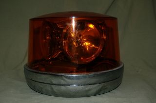 Vintage Dietz 211 Rotating Warning Beacon Light Amber