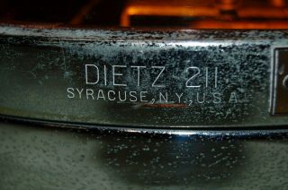 Vintage Dietz 211 Rotating Warning Beacon Light Amber 4
