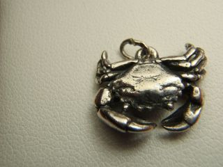 Vintage James Avery Sterling Silver 3 - D Crab Charm Retired Rare