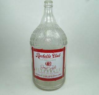 Vintage Duraglass Rochelle Club Acl Large Soda Bottle Mt.  Vernon,  York