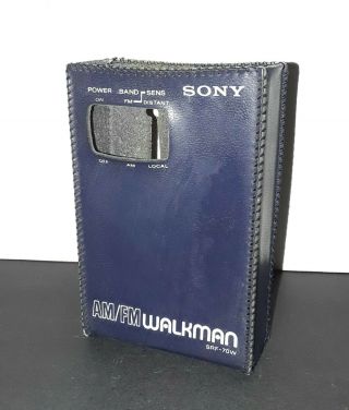 Sony Walkman SRF - 70W FM Stereo AM Radio Receiver w/ Case Vintage AM/FM Rare 6