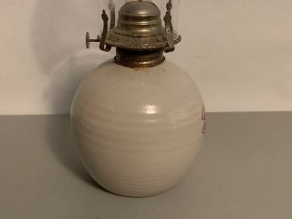 Vintage Red Wing Stoneware Pottery Oil Lamp Lantern Rare 5