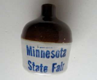 Rare Red Wing Stoneware Minnesota State Fair Miniature Fancy Jug