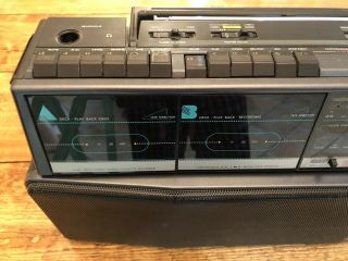 Vintage Magnavox D8300 AM/FM Radio Dual Deck Cassette Ghetto Blaster Boombox 5