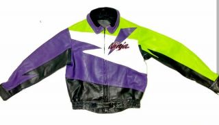 Vintage Kawasaki Ninja Leather Motorcycle Jacket (leather)