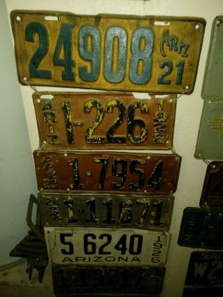 Vintage License Plates Az Mexico.  Missouri.