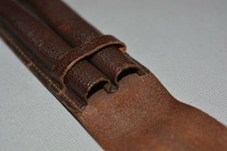 Montblanc Vintage Brown Leather pen case pouch for 2 Pen 3